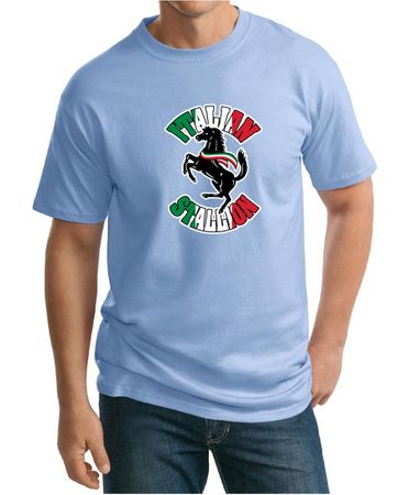 Mens Shirt Italian Stallion Tall Tee T-Shirt