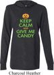 Mens Shirt Keep Calm and Give Me Candy Lightweight Hoodie Tee