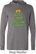 Mens Shirt Keep Calm and Give Me Candy Lightweight Hoodie Tee