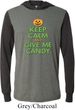 Mens Shirt Keep Calm and Give Me Candy Lightweight Hoodie Tee