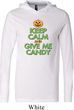 Mens Shirt Keep Calm and Give Me Candy Lightweight Hoodie Tee