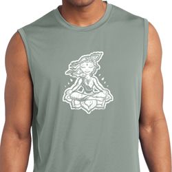 Mens Shirt Krishna Sleeveless Moisture Wicking Tee T-Shirt