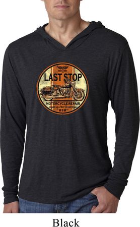 Mens Shirt Last Stop Lightweight Hoodie Tee T-Shirt