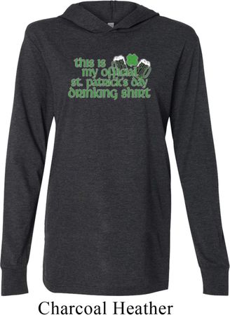 Mens Shirt My Official Drinking Shirt Lightweight Hoodie Tee
