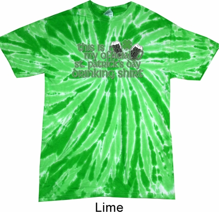 Mens Shirt My Official Drinking Shirt Twist Tie Dye Tee T-shirt