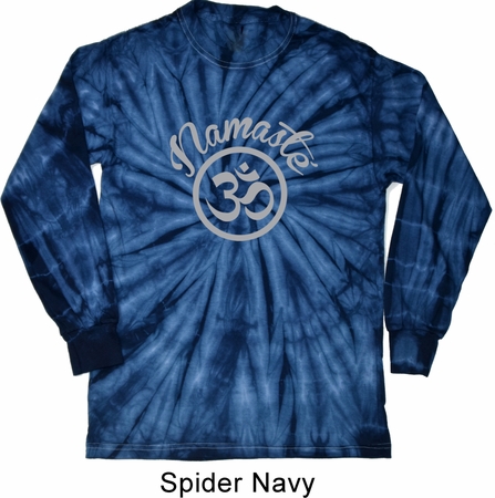 Mens Shirt Namaste Om Long Sleeve Tie Dye Tee T-shirt