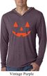 Mens Shirt Orange Jack O Lantern Lightweight Hoodie Tee T-Shirt