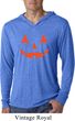 Mens Shirt Orange Jack O Lantern Lightweight Hoodie Tee T-Shirt