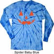 Mens Shirt Orange Jack O Lantern Long Sleeve Tie Dye Tee T-shirt