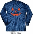 Mens Shirt Orange Jack O Lantern Long Sleeve Tie Dye Tee T-shirt