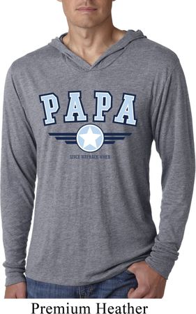 Mens Shirt Papa Lightweight Hoodie Tee