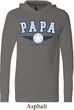 Mens Shirt Papa Lightweight Hoodie Tee T-Shirt