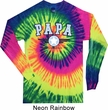 Mens Shirt Papa Long Sleeve Tie Dye Tee T-shirt