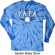 Mens Shirt Papa Long Sleeve Tie Dye Tee T-shirt