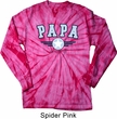 Mens Shirt Papa Long Sleeve Tie Dye Tee T-shirt
