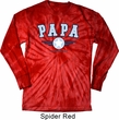 Mens Shirt Papa Long Sleeve Tie Dye Tee T-shirt