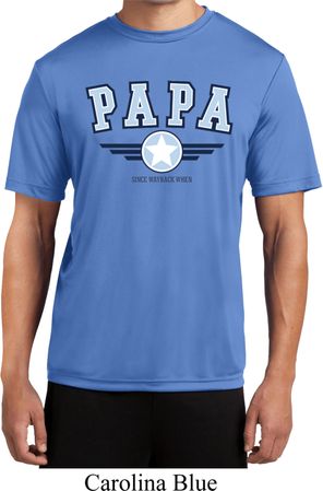 Mens Shirt Papa Moisture Wicking Tee T-Shirt