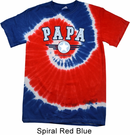 Mens Shirt Papa Patriotic Tie Dye Tee T-shirt