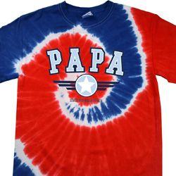 Mens Shirt Papa Patriotic Tie Dye Tee T-shirt