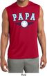 Mens Shirt Papa Sleeveless Moisture Wicking Tee T-Shirt