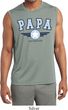 Mens Shirt Papa Sleeveless Moisture Wicking Tee T-Shirt
