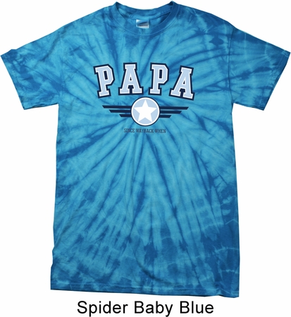 Mens Shirt Papa Spider Tie Dye Tee T-shirt
