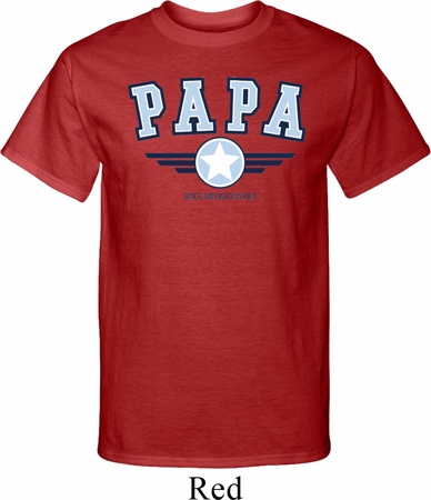 Mens Shirt Papa Tall Tee T-Shirt