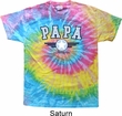 Mens Shirt Papa Tie Dye Tee T-shirt