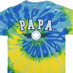 Mens Shirt Papa Tie Dye Tee T-shirt
