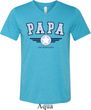 Mens Shirt Papa Tri Blend V-neck Tee T-Shirt
