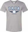 Mens Shirt Papa Tri Blend V-neck Tee T-Shirt