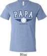 Mens Shirt Papa Tri Blend V-neck Tee T-Shirt