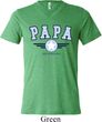 Mens Shirt Papa Tri Blend V-neck Tee T-Shirt
