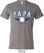 Mens Shirt Papa Tri Blend V-neck Tee T-Shirt