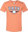 Mens Shirt Papa Tri Blend V-neck Tee T-Shirt