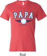 Mens Shirt Papa Tri Blend V-neck Tee T-Shirt