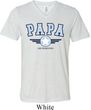 Mens Shirt Papa Tri Blend V-neck Tee T-Shirt