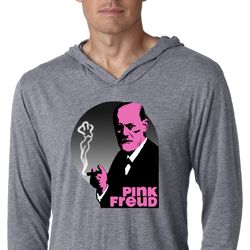 Mens Shirt Pink Freud Lightweight Hoodie Tee T-Shirt
