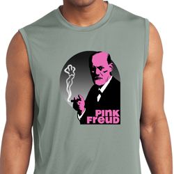 Mens Shirt Pink Freud Sleeveless Moisture Wicking Tee