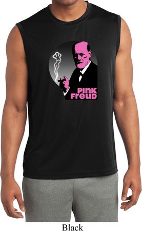 Mens Shirt Pink Freud Sleeveless Moisture Wicking Tee