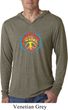 Mens Shirt Psychedelic Peace Lightweight Hoodie Tee T-Shirt