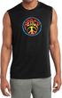 Mens Shirt Psychedelic Peace Sleeveless Moisture Wicking Tee T-Shirt