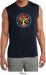 Mens Shirt Psychedelic Peace Sleeveless Moisture Wicking Tee T-Shirt