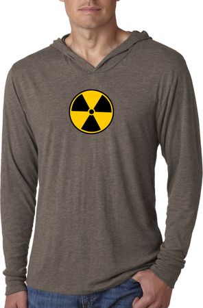 Mens Shirt Radiation Symbol Lightweight Hoodie Tee T-Shirt