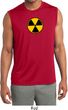 Mens Shirt Radiation Symbol Sleeveless Moisture Wicking Tee T-Shirt
