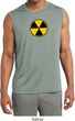 Mens Shirt Radiation Symbol Sleeveless Moisture Wicking Tee T-Shirt