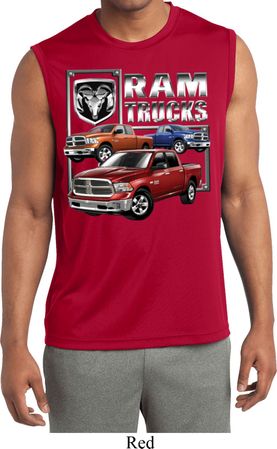 Mens Shirt Ram Trucks Sleeveless Moisture Wicking Tee T-Shirt
