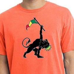 Mens Shirt Rasta Triangle Pigment Dyed Tee T-Shirt Mens Shirt Rasta Triangle Pigment Dyed Tee T-Shirt