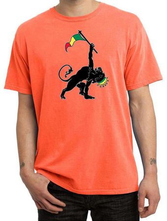 Mens Shirt Rasta Triangle Pigment Dyed Tee T-Shirt