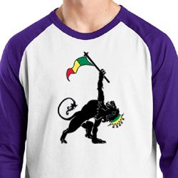Mens Shirt Rasta Triangle Raglan Tee T-Shirt Mens Shirt Rasta Triangle Raglan Tee T-Shirt
